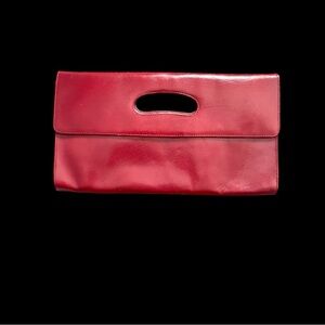 HOBO EUC Red Leather Clutch